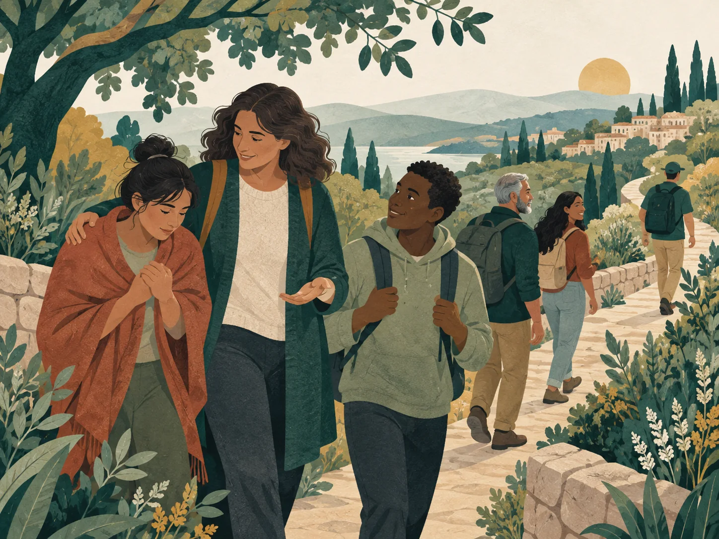 An editorial scene expressing shepherding through service and community